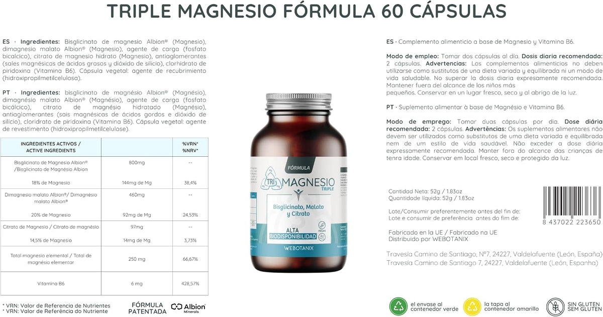 WEBOTANIX BISGLICINATO DE MGNESIO